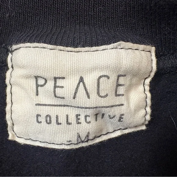 Peace Collective Womens Sweatshirt Crewneck "Canadian Built" Black Sz. M - Picture 6 of 9